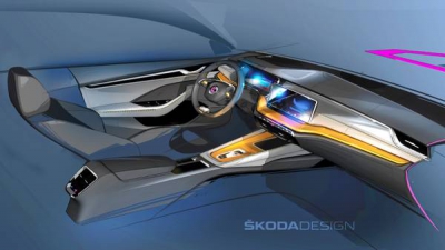Eerste interieurschetsen nieuwe &Scaron;KODA OCTAVIA